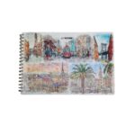 Stifflex Artist Watercolour Paint Urban Sketches Painting Paper Pad (20 Sheets, 300g/m2, 22x33cm) – Natural White, Textured Surface, Micro Perforated, Premium Paper Made in Italy