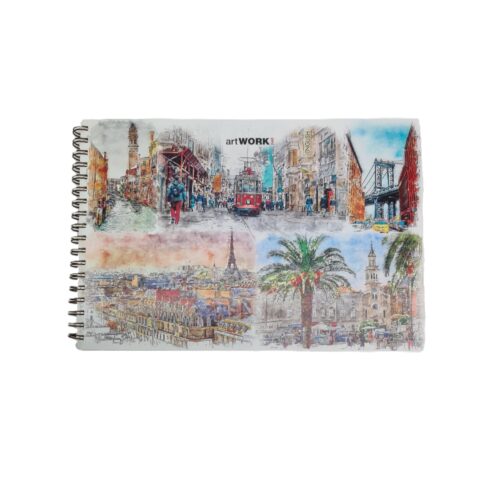 Stifflex Artist Watercolour Paint Urban Sketches Painting Paper Pad (20 Sheets, 300g/m2, 22x33cm) – Natural White, Textured Surface, Micro Perforated, Premium Paper Made in Italy