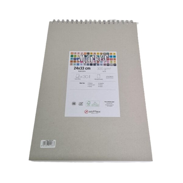 Stifflex Designer Marker Pad Urban Marker (30 Sheets, 300g/m2) – Extra White, Ultra-Smooth Surface, Premium Paper Made in Italy 1 Stifflex Designer Marker Pad Urban Marker (30 Sheets, 300g/m2) – Extra White, Ultra-Smooth Surface, Premium Paper Made in Italy