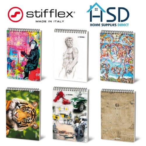 Stifflex Designer Marker Pad Urban Marker (30 Sheets, 300g/m2) – Extra White, Ultra-Smooth Surface, Premium Paper Made in Italy 7 Stifflex Artist Sketch Pad Chicago (80 Sheets, 120g/m2, 22x33cm) – Natural White, Smooth Surface, Microperforated, Premium Paper Made in Italy