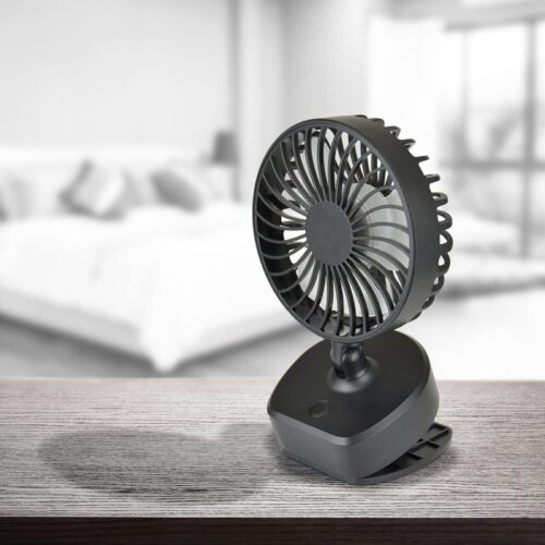 HSD Portable 4" Clip/Desk Fan – USB Rechargeable, 3 Speeds, 6H Run Time - Image 3