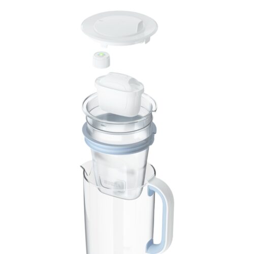 BRITA Glass Water Filter Jug 2.5L (Light Blue) – Includes MAXTRA PRO All-in-1 Cartridge – Premium Borosilicate Glass Design with SmartLight Indicator - Image 3