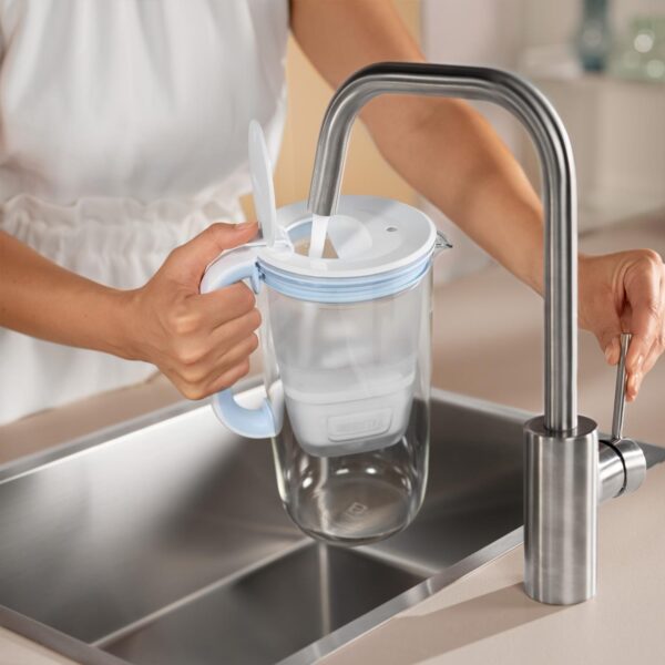 BRITA Glass Water Filter Jug 2.5L Light Blue – MAXTRA PRO All-in-1 Filter, Borosilicate Glass, Smart Light Indicator, Premium Design 3 BRITA Glass Water Filter Jug 2.5L Light Blue – MAXTRA PRO All-in-1 Filter, Borosilicate Glass, Smart Light Indicator, Premium Design