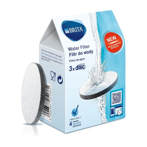 Brita MicroDisc Replacement Filter Discs (3 Pack) – For Fill&Go & Filter Bottles – Reduces Chlorine
