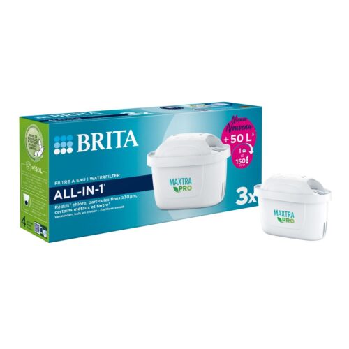 Brita Maxtra Pro All-in-1 Water Filter Cartridges (3 Pack) – Reduces Chlorine, PFAS & Limescale