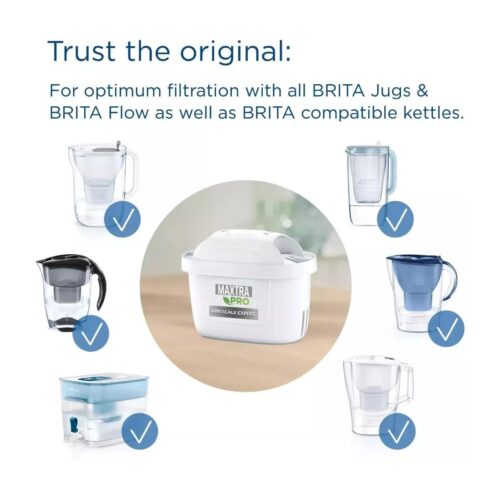 Brita Maxtra Pro Limescale Expert Water Filter Cartridges (Single) – 50% More Limescale Reduction, Chlorine & Metal Removal