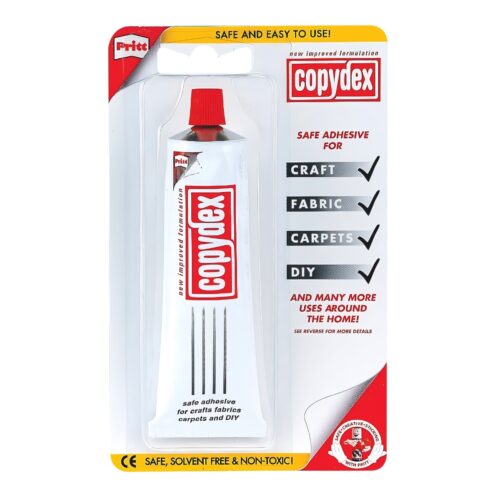 Copydex White Latex Adhesive Tube 50ml – Natural Rubber Cement, Solvent-Free & Non-Toxic