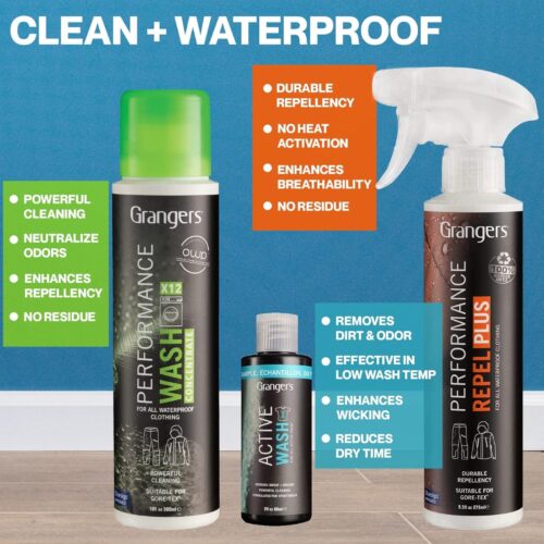 Grangers Clothing Care Kit – Cleans, Refreshes & Reproofs Outdoor & Sportswear, PFC‑Free 13 Grangers Clothing Care Kit – Cleans, Refreshes & Reproofs Outdoor & Sportswear, PFC‑Free