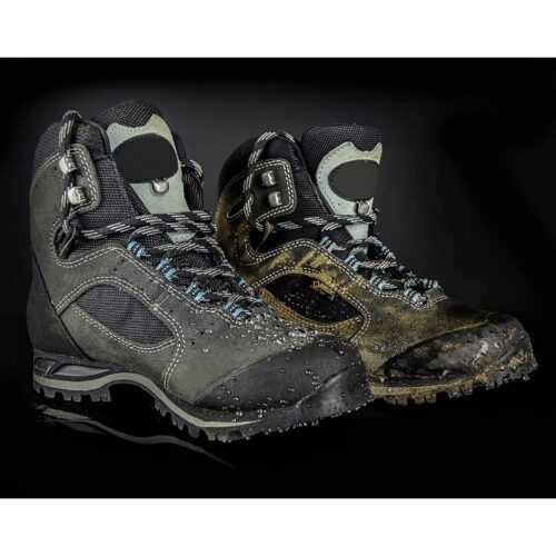 Grangers Footwear Care Kit (Black, 4pc) – Cleaner, Repel Plus, Odour Eliminator & Brush