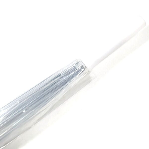 Clear Dome Bubble Umbrella (83cm) – Transparent Stick Wedding Brolly, Unisex White Handle, Full Hair & Shoulder Coverage