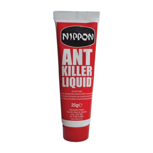 Nippon Ant Killer Liquid 25g – Indoor/Outdoor Colony Control – Use with Bait Station or Direct Drops