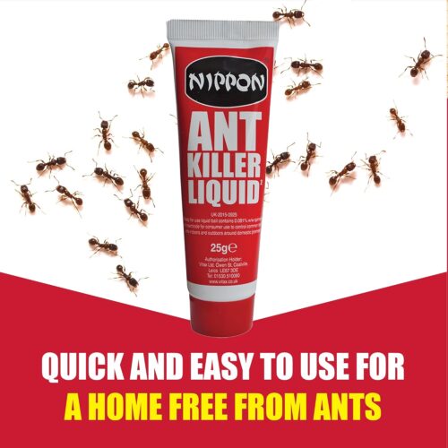 Nippon Ant Killer Liquid 25g – Indoor/Outdoor Colony Control – Use with Bait Station or Direct Drops 4 Nippon Ant Killer Liquid 25g – Indoor/Outdoor Colony Control – Use with Bait Station or Direct Drops