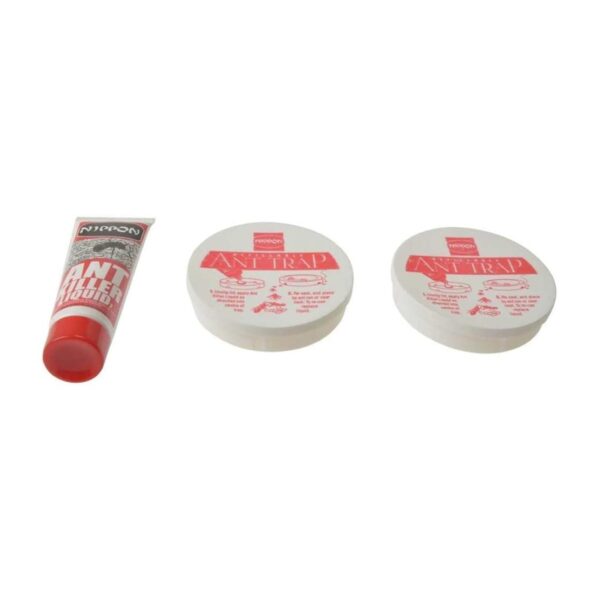 Nippon Ant Killer System – 2 Refillable Traps + 25 g Spinosad Liquid – Kills Entire Colony, Indoor/Outdoor, Easy to Use 2 Nippon Ant Killer System – 2 Refillable Traps + 25 g Spinosad Liquid – Kills Entire Colony, Indoor/Outdoor, Easy to Use