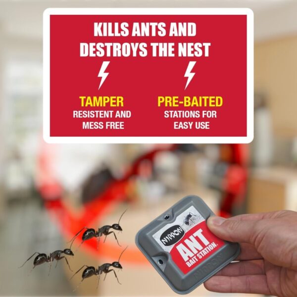 Nippon Ant Killer Kit – 2 Bait Stations + 2 × 25 g Gel Tubes – Spinosad Colony Eliminator, Indoor/Outdoor 4 Nippon Ant Bait Station Twin Pack – Pre-Baited, Tamper-Resistant, Indoor & Outdoor Use, Kills Ants & Nests