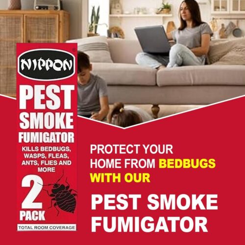 Nippon Pest Smoke Generator – 2 Pack Insect Fumigator for Rooms, Lofts & Indoor Areas