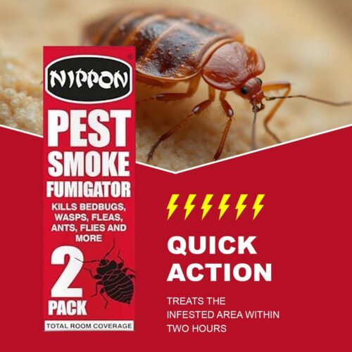 Nippon Pest Smoke Generator – 2 Pack Insect Fumigator for Rooms, Lofts & Indoor Areas
