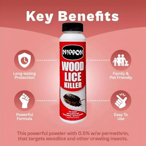 Nippon Woodlice Killer Powder – 150g Fast-Acting Treatment for Woodlice, Earwigs & Crawling Insects 6 Nippon Woodlice Killer Powder – 150g Fast-Acting Treatment for Woodlice, Earwigs & Crawling Insects