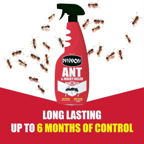 Nippon Ant & Crawling Insect Killer Trigger Spray 750ml – Ready-to-Use, Fast-Acting Surface & Residual Treatment 4 Nippon Ant & Crawling Insect Killer Trigger Spray 750ml – Ready-to-Use, Fast-Acting Surface & Residual Treatment