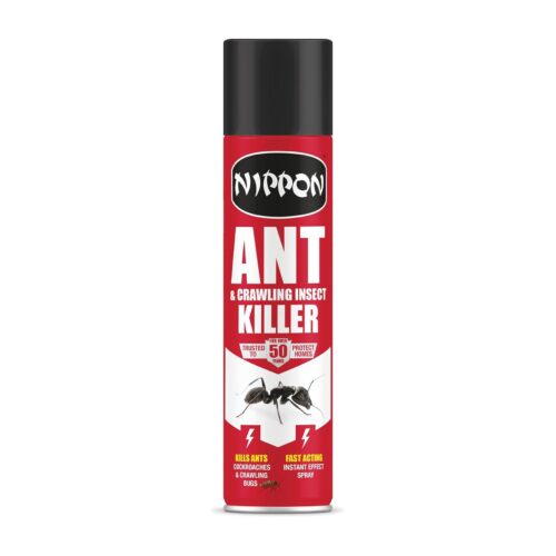 Nippon Ant & Crawling Insect Killer Aerosol 300ml – Fast-Acting Contact & Residual Spray for Ants, Cockroaches & Crawlers