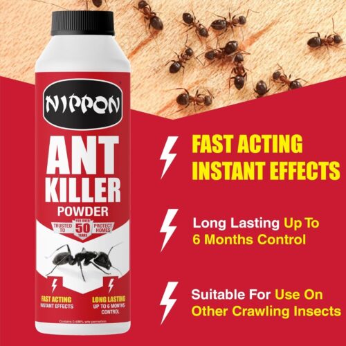 Nippon Ant & Crawling Insect Killer Aerosol 300ml – Fast-Acting Contact & Residual Spray for Ants, Cockroaches & Crawlers