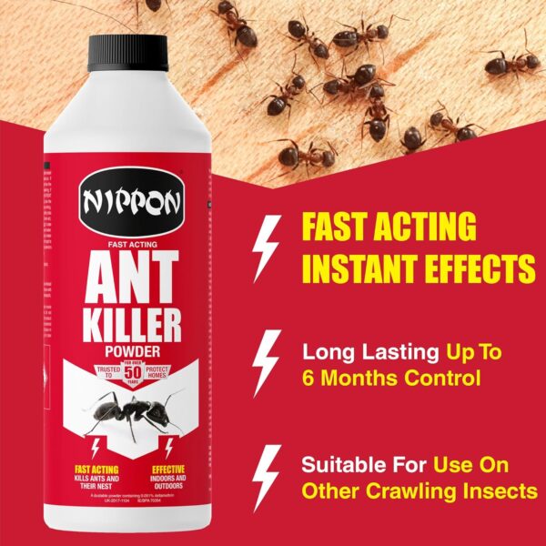 Nippon Ant Killer Powder – 500g Fast-Acting Indoor & Outdoor Ant Control 2 Nippon Ant Killer Powder – 150g Fast-Acting Indoor & Outdoor Ant Control