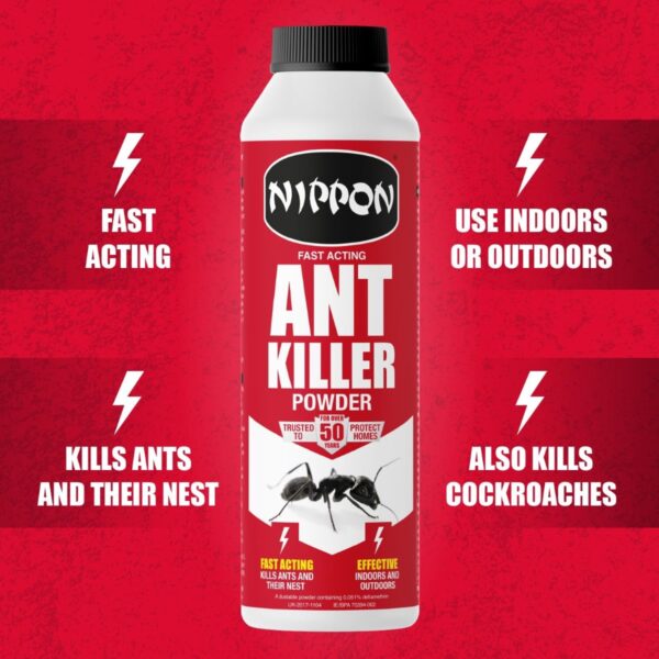 Nippon Ant Killer Powder – 400g (300g + 33% Extra Free) Fast-Acting Indoor & Outdoor Ant Control 2 Nippon Ant Killer Powder – 150g Fast-Acting Indoor & Outdoor Ant Control
