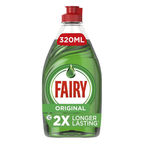 Fairy Original Washing Up Liquid 320 ml – Concentrated Dish Cleaning Liquid, Cuts Grease, Long-Lasting Suds