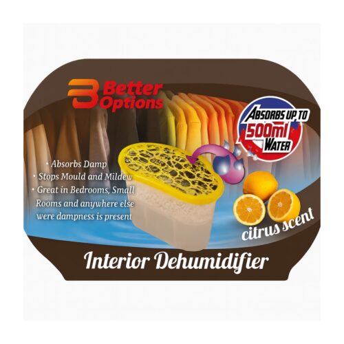 HSD Interior Dehumidifier 500ml – Citrus, Absorbs Up to 500 ml, Damp & Mould Protection 12 HSD Interior Dehumidifier 500ml – Citrus, Absorbs Up to 500 ml, Damp & Mould Protection