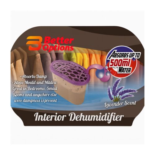HSD Interior Dehumidifier 500ml – Lavender Scent, Absorbs Up to 500 ml, Damp & Mould Protection 12 HSD Interior Dehumidifier 500ml – Lavender Scent, Absorbs Up to 500 ml, Damp & Mould Protection