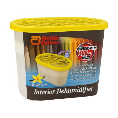 HSD Interior Dehumidifier 500ml – Vanilla, Absorbs Up to 500 ml, Damp & Mould Protection