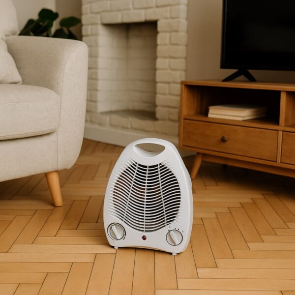 HSD 2000 W Cordless Thermo Fan Heater – White, UK Plug, 3-Mode Heat with LED Indicator, Thermal Cut-Out & Tip-Over Safety, Carry Handle 2 HSD FAN HET 3