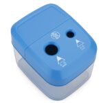 Jakar Electric Double Hole Pencil Sharpener – USB/Battery Operated, Blue, Carbon Steel Blades, Broken Tip Remover, 6–8mm & 9–12mm Pencils (5166)