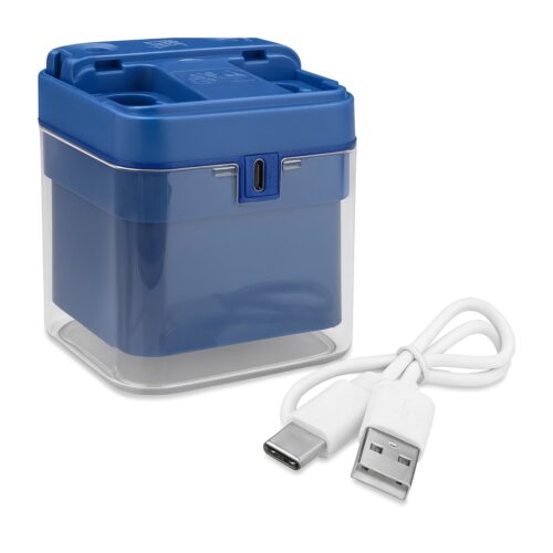 Jakar Electric Double Hole Pencil Sharpener – USB/Battery Operated, Blue, Carbon Steel Blades, Broken Tip Remover, 6–8mm & 9–12mm Pencils (5166)