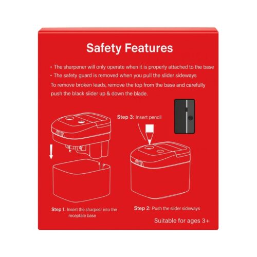 Jakar Electric Double Hole Pencil Sharpener – USB/Battery Operated, Blue, Carbon Steel Blades, Broken Tip Remover, 6–8mm & 9–12mm Pencils (5166)