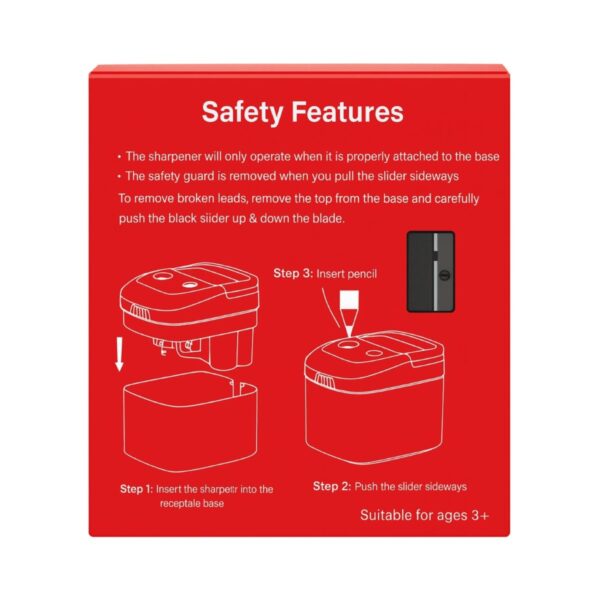 Jakar Electric Double Hole Pencil Sharpener – USB/Battery Operated, Blue, Carbon Steel Blades, Broken Tip Remover, 6–8mm & 9–12mm Pencils (5166)