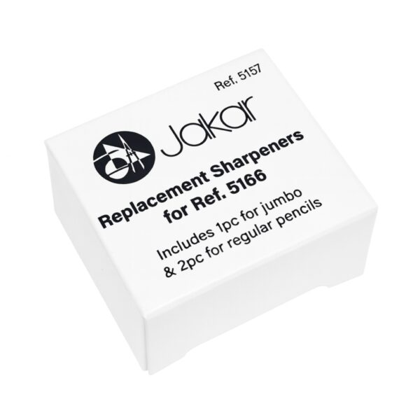 Jakar Replacement Blades for 5166 Sharpener – 3-Piece Pack (1 Jumbo & 2 Regular) – High-Carbon Steel, Precision Sharpening (5167)