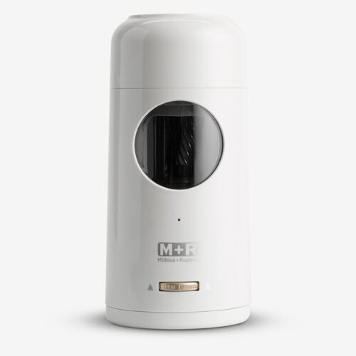 Möbius and Ruppert (M+R) Heavy Duty Electric Pencil Sharpener – 7–11.5mm Pencils, Helical Blade, Auto Feed & Discharge, Tip Adjustment, USB-C Rechargeable