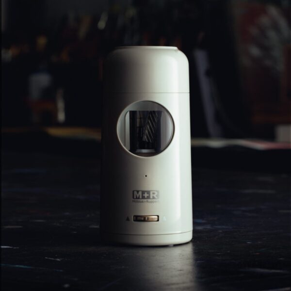 Möbius and Ruppert (M+R) Heavy Duty Electric Pencil Sharpener – 7–11.5mm Pencils, Helical Blade, Auto Feed & Discharge, Tip Adjustment, USB-C Rechargeable