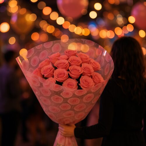 Oasis Abundance of Pink Roses Cellophane (Roll & Folded) – 80cm Wide, Recyclable Floral Film 9 Oasis Abundance of Pink Roses Cellophane (Roll & Folded) – 80cm Wide, Recyclable Floral Film