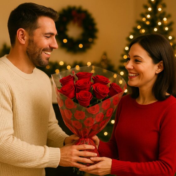 Oasis Abundance of Red Roses Cellophane (Roll & Folded) – 80cm Wide, Recyclable Floral Film