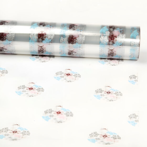 Oasis 40 Micron Frosty Bauble Cellophane Wrap (Roll & Folded) – 80cm Wide, Folded, Recyclable Floral Film