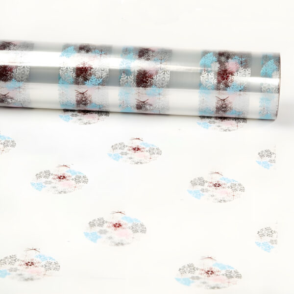 OAS-FBB Oasis 40 Micron Frosty Bauble Cellophane Wrap (Roll & Folded) – 80cm Wide, Folded, Recyclable Floral Film