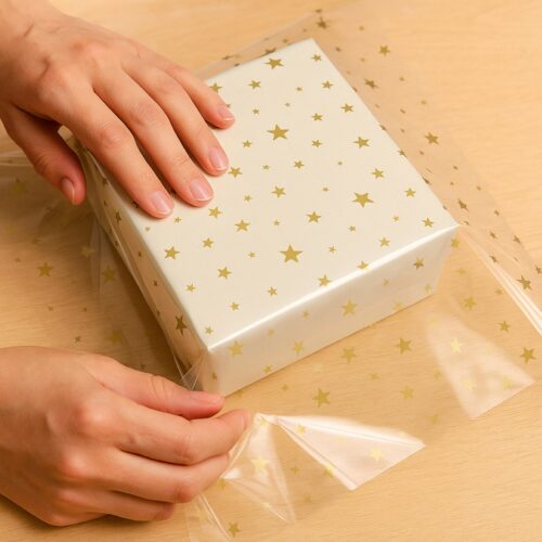 Oasis 40 Micron Winter Spice Gold Stars Cellophane Wrap (Roll & Folded) – 80cm Wide, Folded, Recyclable Floral Film 9 Oasis 40 Micron Winter Spice Gold Stars Cellophane Wrap (Roll & Folded) – 80cm Wide, Folded, Recyclable Floral Film