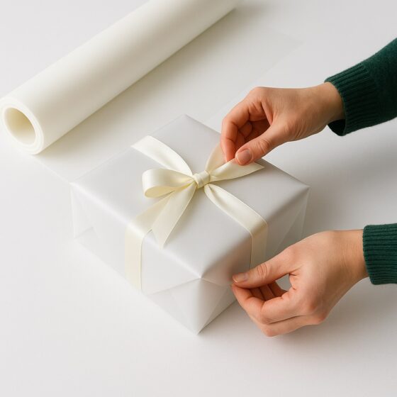 Oasis 35 Micron White Opaque Frosted BOPP Cellophane (Roll & Folded) – 80cm Wide, Recyclable Floral Film