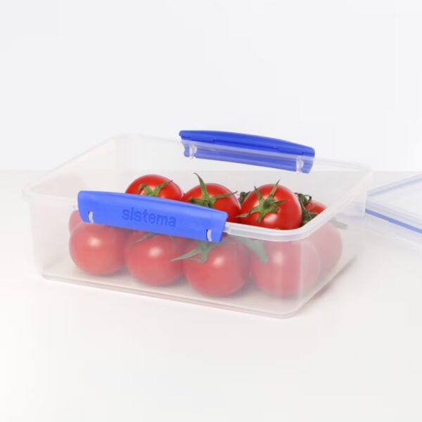 Sistema KLIP IT 2L (67.6 oz) Rectangular Clear Storage Containers – 6-Pack, Blue Clips & Rubber Seal, Leak-Proof, BPA-Free, Microwave Safe 1 Sistema KLIP IT 2L (67.6 oz) Rectangular Clear Storage Containers – Blue Clips & Rubber Seal, Leak-Proof, BPA-Free, Microwave Safe