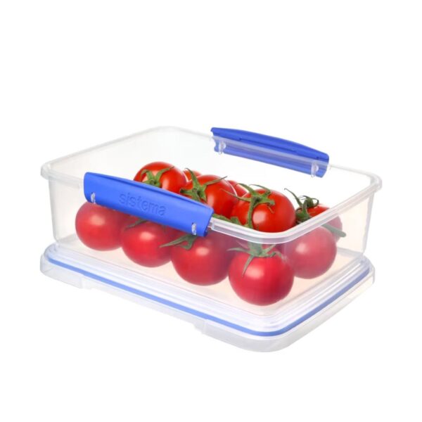 Sistema KLIP IT 2L (67.6 oz) Rectangular Clear Storage Containers – Blue Clips & Rubber Seal, Leak-Proof, BPA-Free, Microwave Safe 2 Sistema KLIP IT 2L (67.6 oz) Rectangular Clear Storage Containers – Blue Clips & Rubber Seal, Leak-Proof, BPA-Free, Microwave Safe