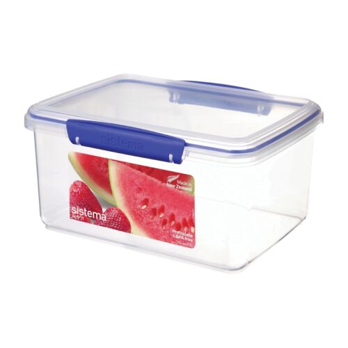 Sistema KLIP IT 3L (101 oz) Rectangular Clear Storage Containers – Blue Clips & Rubber Seal, Leak-Proof, BPA-Free, Microwave Safe 10 Sistema KLIP IT 3L (101 oz) Rectangular Clear Storage Containers – Blue Clips & Rubber Seal, Leak-Proof, BPA-Free, Microwave Safe