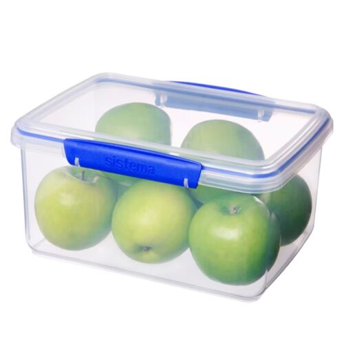 Sistema KLIP IT 3L (101 oz) Rectangular Clear Storage Containers – Blue Clips & Rubber Seal, Leak-Proof, BPA-Free, Microwave Safe 11 Sistema KLIP IT 3L (101 oz) Rectangular Clear Storage Containers – Blue Clips & Rubber Seal, Leak-Proof, BPA-Free, Microwave Safe