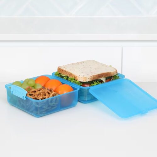 Sistema Lunch Cube 1.4L – Blue, Dual-Compartment Lunch Box with Divider, Leak-Resistant, BPA-Free 8 Sistema Lunch Cube 1.4L – Blue, Dual-Compartment Lunch Box with Divider, Leak-Resistant, BPA-Free