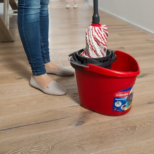 Vileda SuperMocio Microfibre & Power XL Mop – Red/White, Telescopic Handle, Machine Washable, Dual-Fibre Cleaning 13 Vileda SuperMocio Microfibre & Power XL Mop – Red/White, Telescopic Handle, Machine Washable, Dual-Fibre Cleaning
